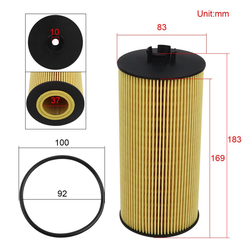 FLYPIG FL2016 Engine Oil Filter 6.0L 6.4L Powerstroke for Ford F350 F450 F550 F650 E350 Super Duty Diesel Engine Replaces FL-2016 3C3Z6731AA PF1704 CH9549 P7235 LF16166 - Image 2